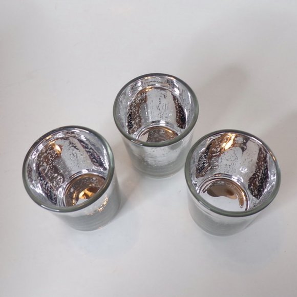 Silver Mercury Glass Candle Holder's Box of 12 - Picture 5 of 7